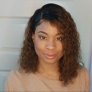 Curly Ombré Asymmetrical Wig